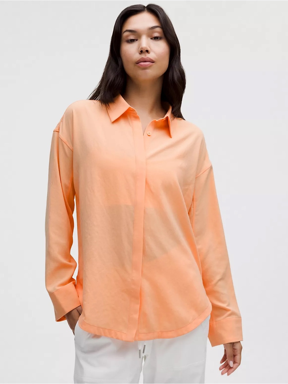 lululemon Long Button-Front Shirt size 10
